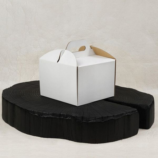 Karton pudełko na tort ciasto 30x30x30 cm BIAŁE opakowanie BARDZO MOCNE zdjęcie 4