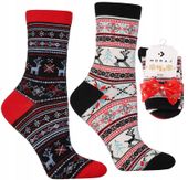Skarpetki Świąteczne Bawełniane 2-PARY SKARPETY NA PREZENT MORAJ 38-41