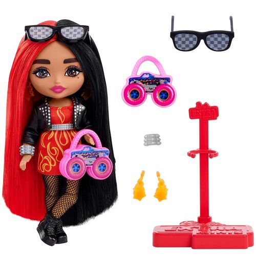MATTEL BARBIE EXTRA MINIS MODNA LALKA SUKIENKA W PŁOMIENIE +AKCESORIA HKP88 na Arena.pl