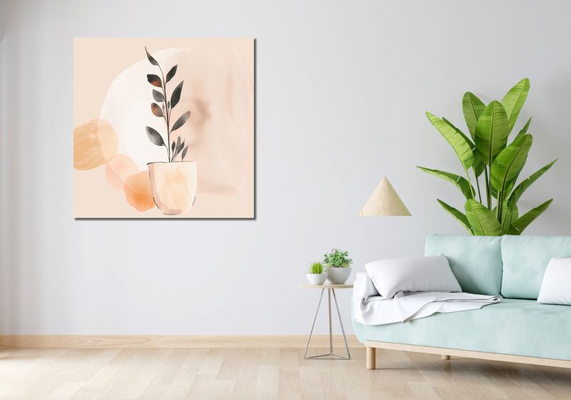 Obraz 100x100cm Doniczkowy Kolor zdjęcie 2