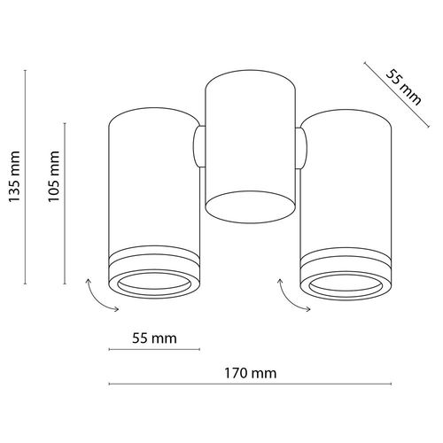 lampa reflektor spot jet black 4539 tk lighting na Arena.pl