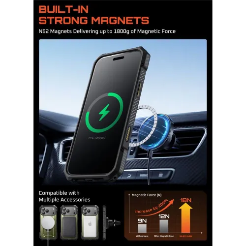 Etui Supcase UB Grip Mag MagSafe na iPhone 17 Pro Max - zielone na Arena.pl