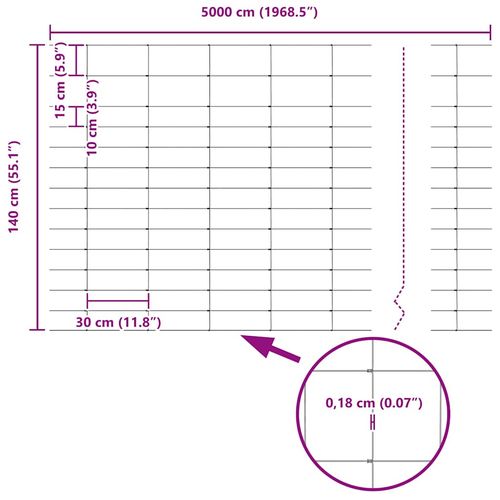 Ogrodzenie z słupkami Srebrny 1.4 x 50 m Stal na Arena.pl