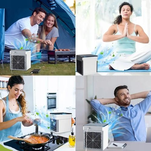 PRZENOŚNY MAŁY KLIMATYZER USB NA WODĘ i LÓD 3W1 KLIMATOR DO DOMU WENTYLATOR na Arena.pl