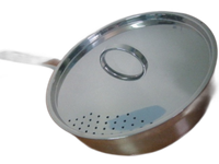 patelnia rondel stal z pokrywką grube dno 24cm  2,8l  consus | 007m