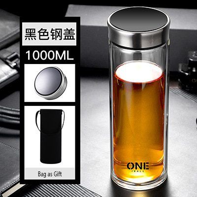 Kubek Termiczny - Szkło Boro Krzemowe - Podwójne - Idealny Do Pracy - Szkoły 490ml Style B zdjęcie 8