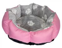 Miękkie i przytulne legowisko dla kota Robto Rozmiar L Różowo-szare 55cm
