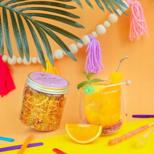 Najlepsza sypana herbata owocowa MANGO TANGO kawałki pomarańczy ananas 220g na Arena.pl