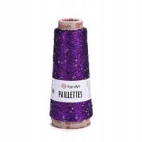 Włóczka kordonek nici YarnArt Paillettes 8009 fioletowy