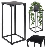 stojak metalowy kwietnik na kwiaty dekoracje do salonu czarny 60 cm loft