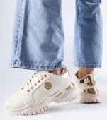 Beżowe sneakersy na masywnej podeszwie Arpaia 40