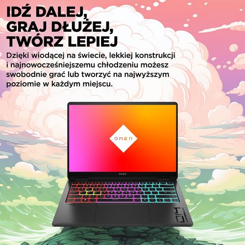HP OMEN Transcend 14 3K OLED 120Hz Intel Core Ultra 9 285H 16-rdzeni 32GB LPDDR5x 1TB SSD NVMe NVIDIA GeForce RTX 5070 8GB W11 na Arena.pl