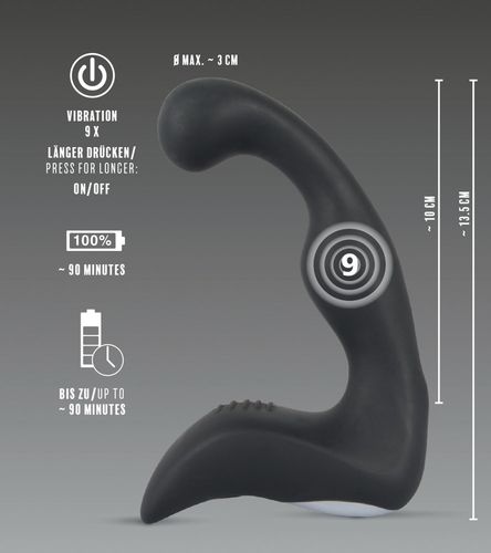 wibrujący masażer prostaty krocza 9 trybów 14cm na Arena.pl