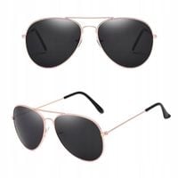 OKULARY DAMSKIE przeciwsłoneczne PILOTKI czarne