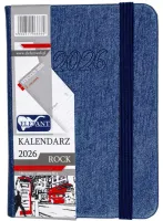 Kalendarz 2026 A7 Tygodniowy Rock, Granatowy
