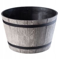 DONICZKA DONICA OKRĄGŁA NA KWIATY 23CM JASNOSZARA