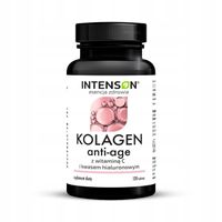 Kolagen z Hialuronem i Wit C Intenson Anti-Age Skóra suplement120 tabletek