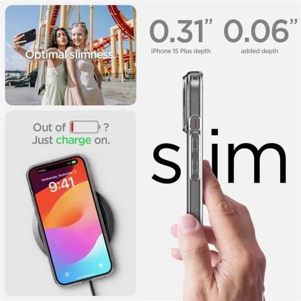 etui spigen crystal flex na iphone 15 plus - przezroczyste zdjęcie 6