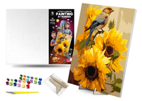 Zestaw Kreatywny Malowanie Po Numerach - Zięba Na Psiance 40X50Cm Podstawka