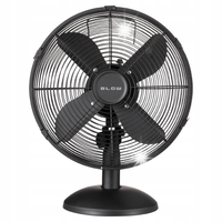WENTYLATOR BIURKOWY STOŁOWY WIATRAK STOJĄCY METALOWY MOCNY 50W CICHY 30CM