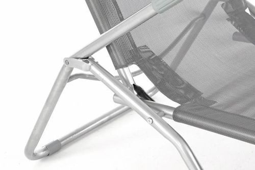 Regulowany leżak ogrodowy - szare na Arena.pl