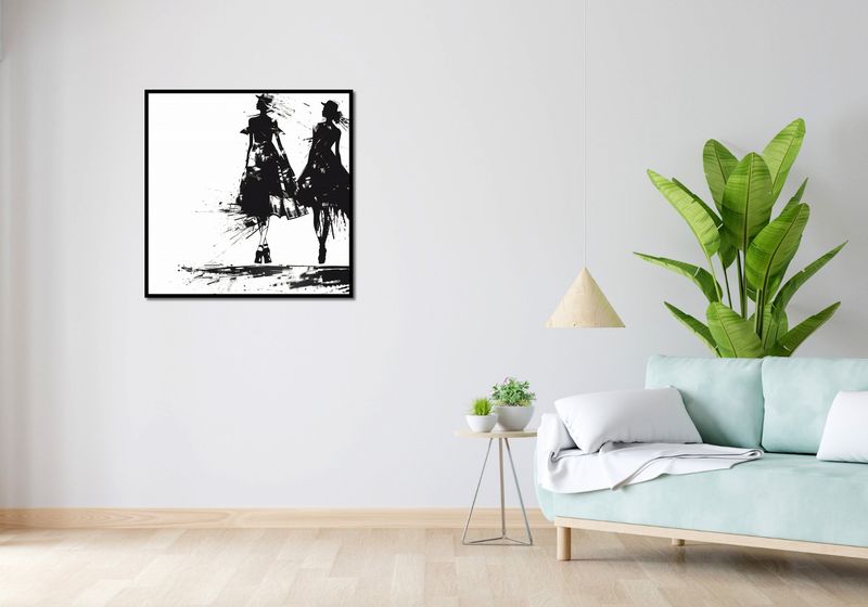 Plakat 80x80cm Atramentowy Przerys zdjęcie 4