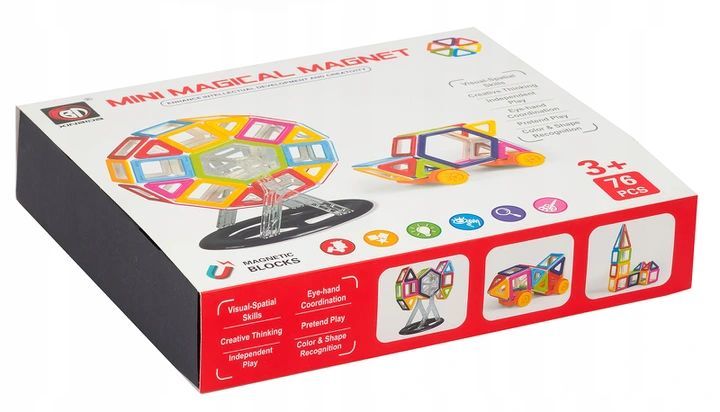 KLOCKI MAGNETYCZNE NOWE 76EL. zdjęcie 12