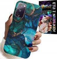 ETUI DO SAMSUNG GALAXY S20 LITE - NIEBIESKO ZIELONY MARMUREK PLECKI WZORY
