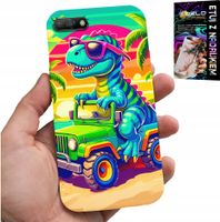 ETUI DO HUAWEI Y6 2018 - DINOZAUR W CIĘŻARÓWCE WZORY DLA DZIECI