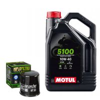 MOTUL 5100 10W40 4L + HIFLO HF303 - ZESTAW SERWISIWY OLEJ + FILTR