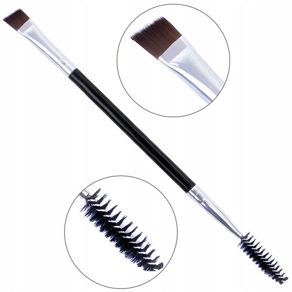 Pędzelek Skośny Do Brwi + Szczoteczka Do Rzęs zdjęcie 1