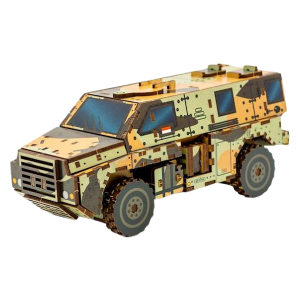 Samochód Wojskowy Model Puzzle Drewniane Auto Wojsko Układanka 139-0209 zdjęcie 4