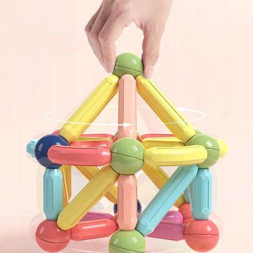 KLOCKI MAGNETYCZNE KONSTRUKCYJNE EDUKACYJNE 45 EL DLA DZIECI MAGNETIC STICK na Arena.pl