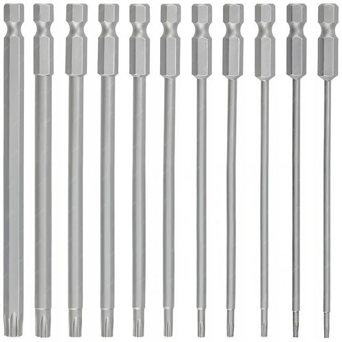 11X DŁUGIE BITY TORX KLUCZE - ZESTAW BITÓW 150mm T6 T15 T20 T25 T27 T30 T40 na Arena.pl