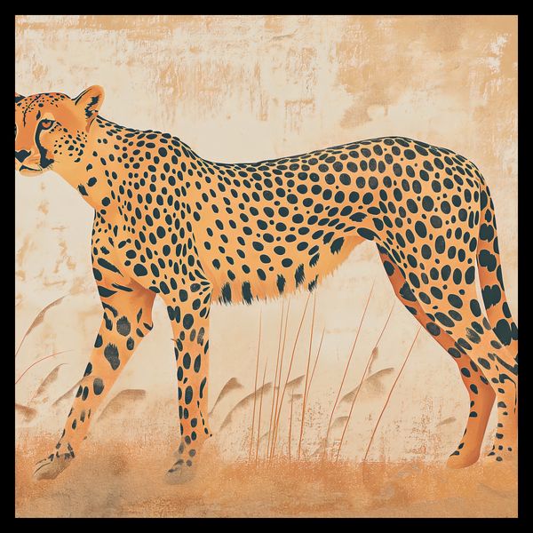 Plakat 50x50cm Gepard w Ruchu zdjęcie 2