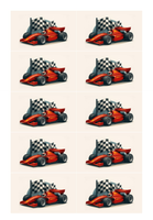 Opłatek na tort Bok Tortu Obwódka Formuła F1 Bolid Wyścigówka Wyścig