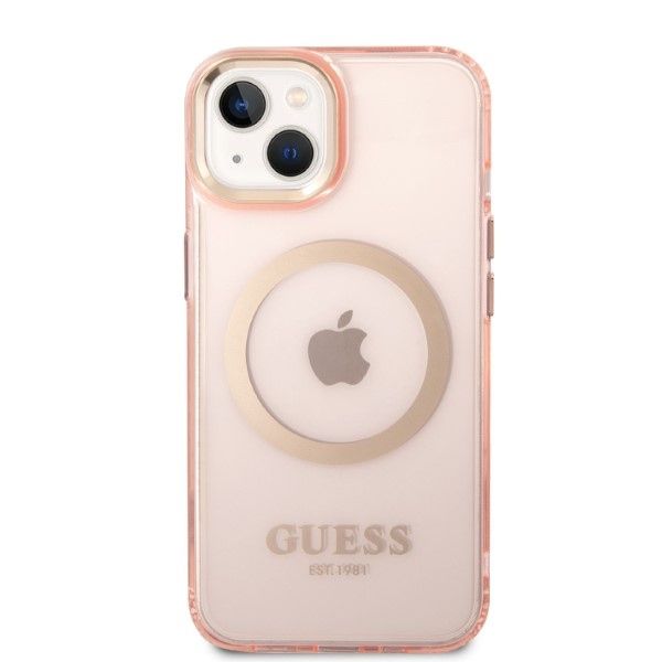Etui Guess do iPhone 15, iPhone 14, iPhone 13, Różowy, MagSafe zdjęcie 3