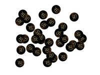 Konfetti papierowe czarne Sparkling 30 urodziny, 36 szt.