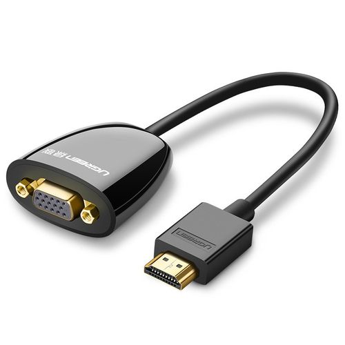 Przejściówka adapter przewód z HDMI męski do VGA żeński FHD czarny na Arena.pl
