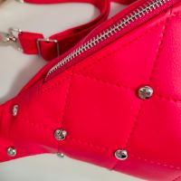 Nerka damska czerwona z ćwiekami