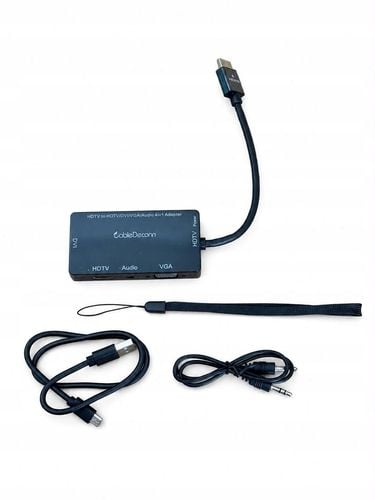 Adapter HDMI do VGA DVI HDMI Audio 4w1 CableDeconn + kable na Arena.pl