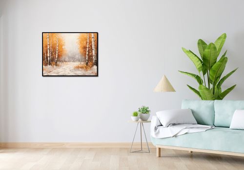 Plakat 76x60,5cm Jesienne Brzozy na Arena.pl