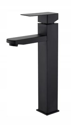 Bateria stojąca umywalkowa kran do umywalki zlewu czarna matowa WYSOKA na Arena.pl