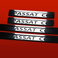 Listwa progowa VOLKSWAGEN PASSAT CC Stal nierdzewna 304 połysk z czarnymi