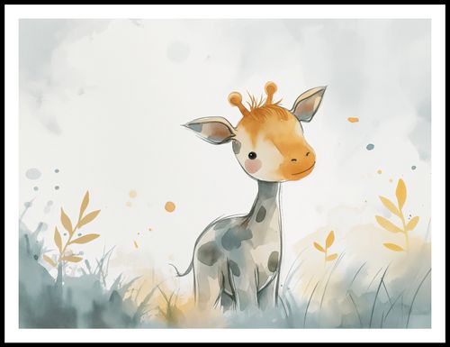 Plakat 100x75cm Mała Żyrafka na Arena.pl