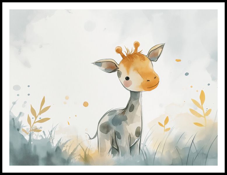 Plakat 100x75cm Mała Żyrafka zdjęcie 3