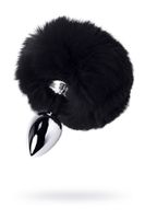 silver anal plug toyfa metal with faux fur