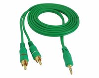 KABEL AUX 2XRCA-JACK 3.5MM 10M ZIELONY LTC LX1217KB 10M
