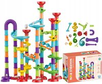 TOR kulkowy KULODROM wyścig DLA KULEK Marble ZESTAW KULKI WYRZUTNIA 113 el.