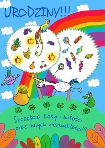 Karnet B6 Urodziny - Tęcza na Arena.pl